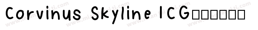Corvinus Skyline ICG字体转换